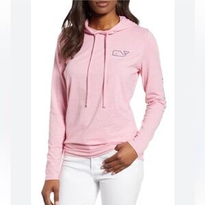 Vineyard Vines Women’s S Edgartown Pink Hooded Pullover Long Sleeve Tee Shirt